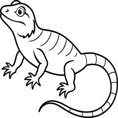 Lizard coloring pages. Lizard animal outline. Reptile line art