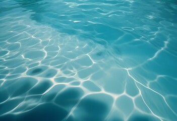 Serene Aquatic Patterns: Sunlight Reflections on Crystal Clear Blue Water, Ideal for Backgrounds, Wallpapers, and Themes Related to Nature, Summer, Relaxation, and Purity