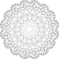 Vector Mandala Coloring Pages & Books