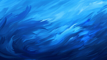 Blue ocean with waves painting