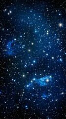 Obraz premium Blue Glowing Nebula and Stars