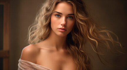 Naklejka premium portrait beautiful woman