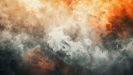 fire and smoke background with space for text