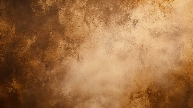 Abstract background texture, vintage transition from warm beige to dark brown, design template for certificate, cover, social media