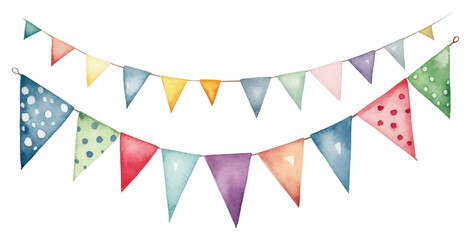 PNG Party decoration white background clothesline celebration