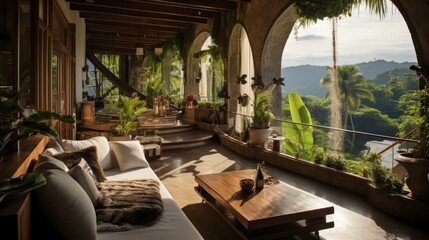 Modern luxury house with amazing mountain and jungle views