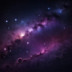 Fototapeta premium Purple Dreams Exploring the Depths of Space