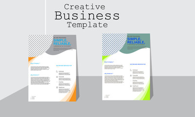 creative business flyer template design a4 color mode RGB promotion publication