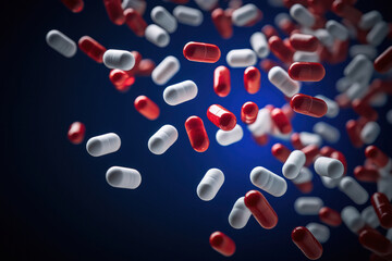 red and white color medicine capsule