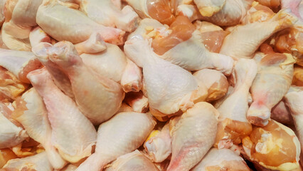Uncooked raw chicken legs