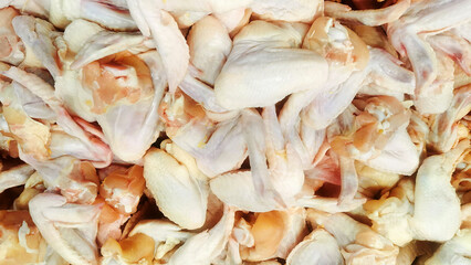 Fresh raw chicken wings parts