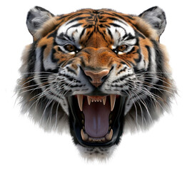 PNG Wild animal face 3d animation wildlife mammal tiger