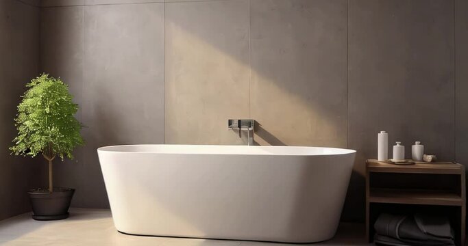 modern minimalist bathroom interior