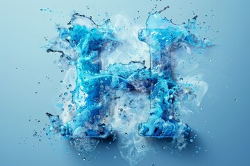 Fototapeta premium Letter H, eco-friendly hydrogen fuel