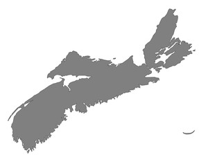 Outline of the map of  Canada, Nova Scotia