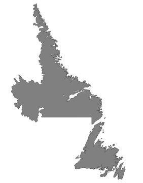 recommend clip art: Outline of the map of  Canada, Newfoundland and Labrador