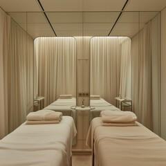 Massage spa rooms interior with mirror