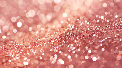 Rose gold glitter bokeh texture background, rose gold - bright and pink champagne sparkle glitter pattern background
