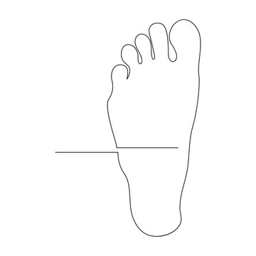 recommend clip art: Foot elegance female leg in Continuous one line drawing illustration art vector design