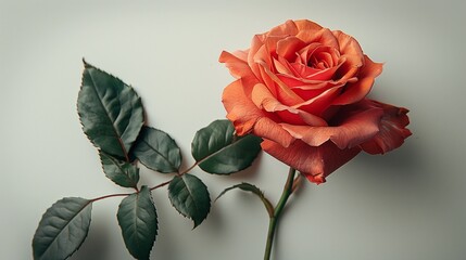 Exquisite Rose in Minimalist Setting, generative ai