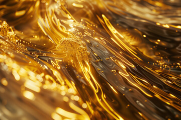 Golden abstract background. Background for presentations, screensavers for desktop. Golden pattern.