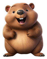 Naklejka premium PNG Wombat cartoon mammal bear