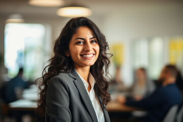 Obraz premium Young beautiful businesswoman or corporate employee