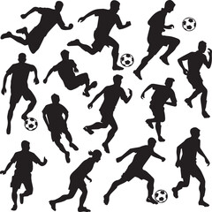 football players silhouettes