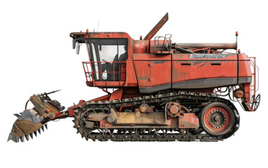 Cutting-Edge Crop Harvesting Equipment, Agricultural Harvesting Machinery isolated on Transparent background.