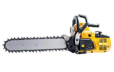 Tree Cutting Device, Cutting-Edge Chainsaw Innovation isolated on Transparent background.