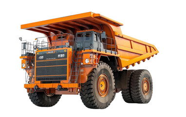 Mining Dump Truck isolated on Transparent background.