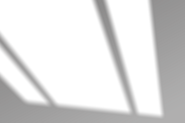 Realistic window shadow overlay effect on transparent background. Falling window shadow blur shadows on white wall. White and black to overlay on photo or layout.