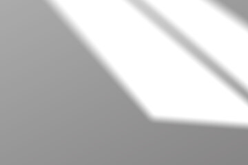 Realistic window shadow overlay effect on transparent background. Falling window shadow blur shadows on white wall. White and black to overlay on photo or layout.