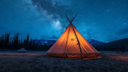 Camping under the Stars in a Teepee