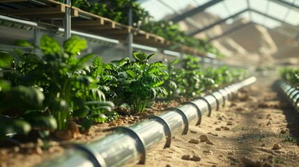Growing crops in a greenhouse on another planet