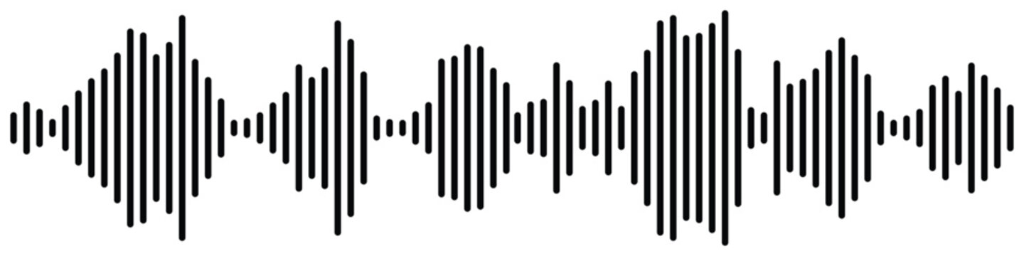 Radio Wave icon. Monochrome simple sound wave on whitet background. Vector sound wave icon. Music player sound bar. Record interface. Equalizer icon with soundwave line. vector illustration. Eps 10