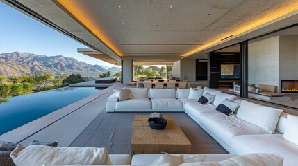 Modern luxury house with amazing mountain and valley views