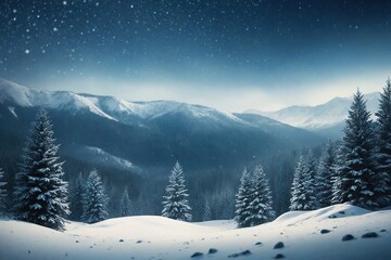 Fototapeta premium winter mountain landscape