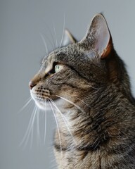 A ginger cat looking out the window