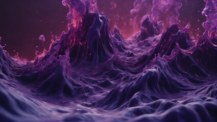 Visuals of liquid magma in deep tones of indigo purple, pulsating and pulsing against a plain background with subtle lighting, capturing the essence of passion and vitality ULTRA HD 8K