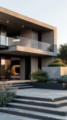 Modern Minimalist Concrete Exterior Design