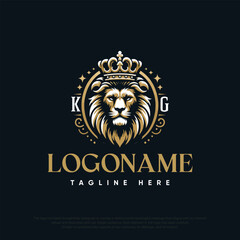 Elegant logo with lion design
