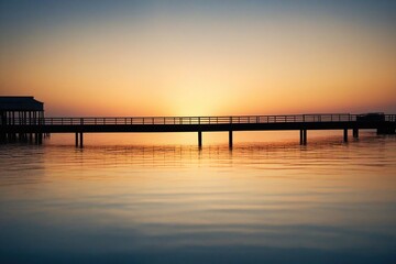 Obraz premium sunset at the pier