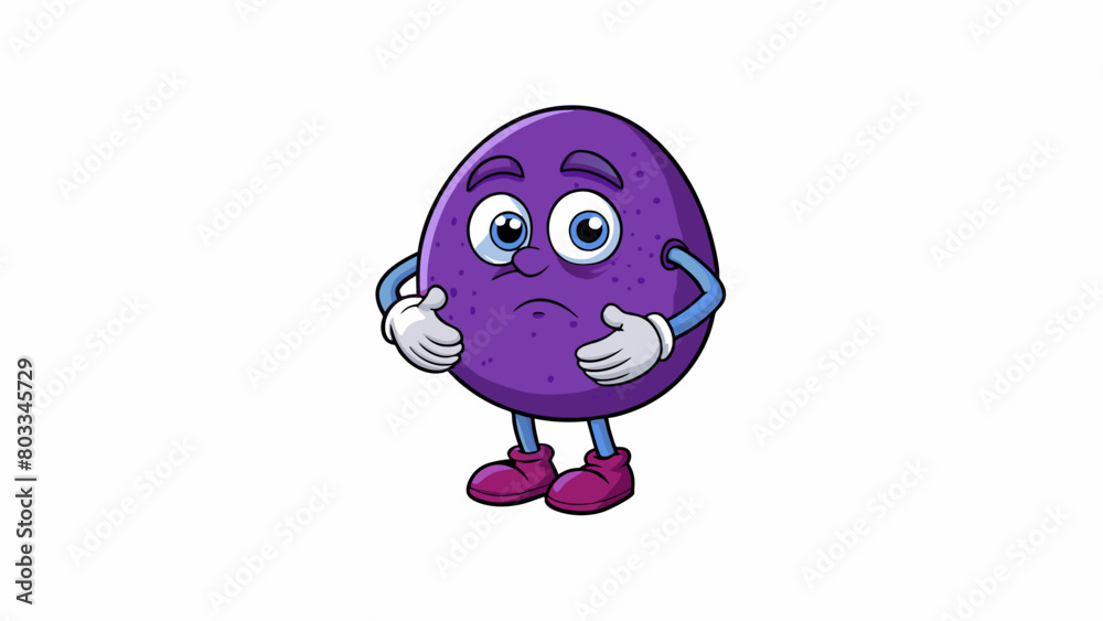 Poster A bruise on the upper arm dark purple in color and about the size of a baseball. It is tender to the touch and causes a dull ache.. Cartoon Vector