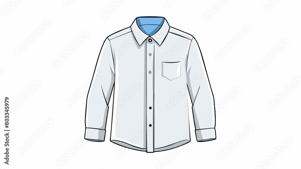 Poster a classic white oxford shirt made of highquality cotton with a slightly textured weave. it has long 