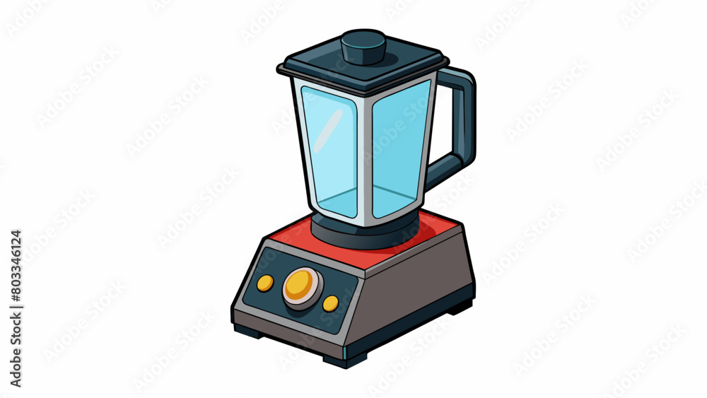 Poster a compact and efficient industrial blender with a sleek black exterior and a digital control panel f