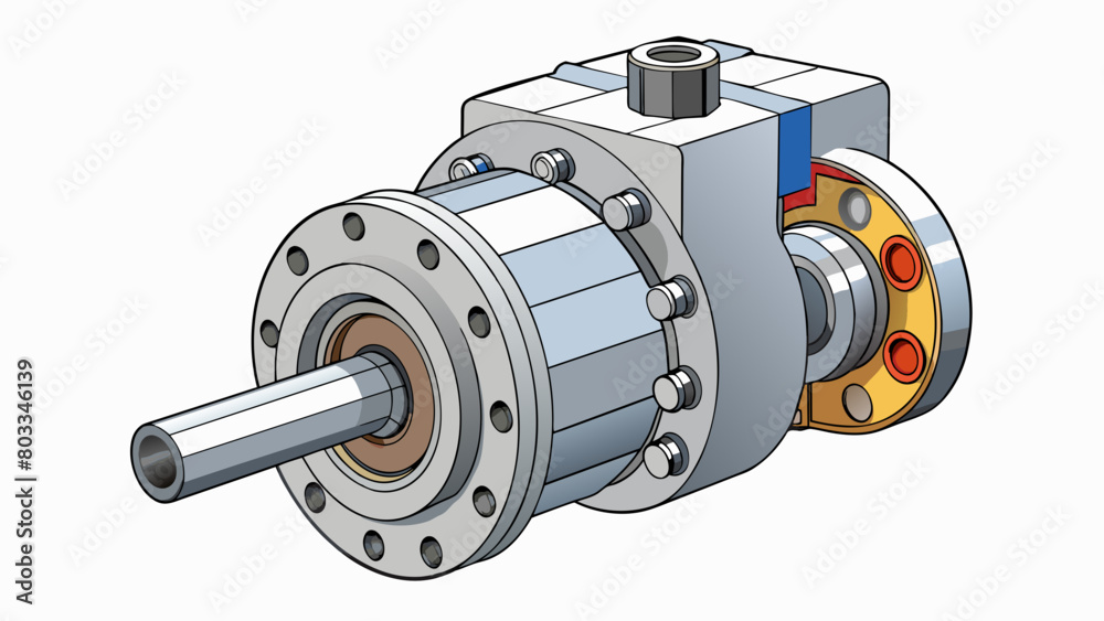 Wall mural A compact and heavyduty mechanism used in manufacturing plants to convert highspeed input from an electric motor into lower speed and higher torque. Cartoon Vector