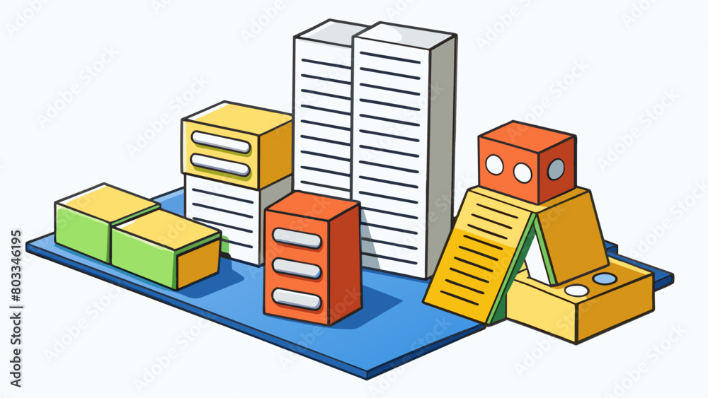 Poster A contract is like a set of building blocks where each block represents a clause or condition that must be met for the whole structure to be solid and. Cartoon Vector