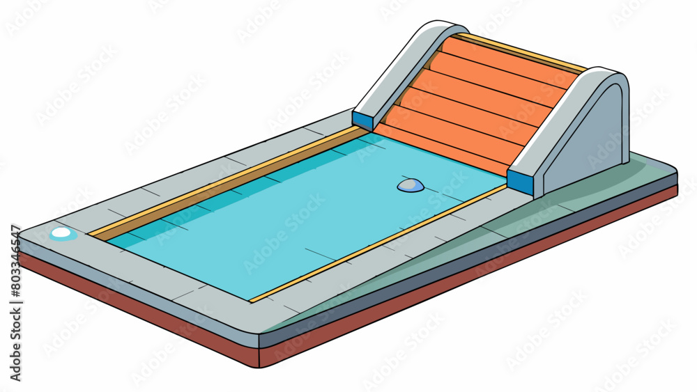 Poster a durable nonslip rubber mat p at the entrance of a public pool to prevent slips and falls with rais
