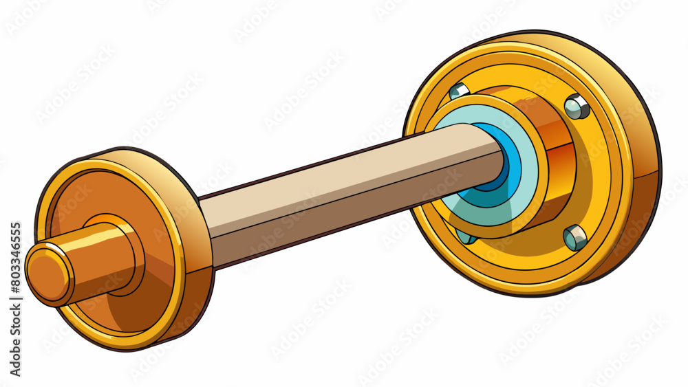 Canvas Prints A door handle suddenly breaks requiring reactive maintenance to replace it. The object is a long metal handle with a rounded grip and a latch. Cartoon Vector